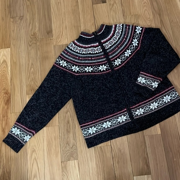 Heirloom Collectibles Vintage Full Zip Ramie Cotton Sweater size L - Picture 3 of 8